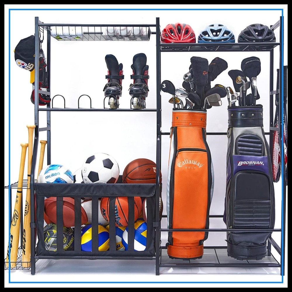 Golf Equipment Organizer For Garage - Garage Sports Equipment Organizer, Golf Bag