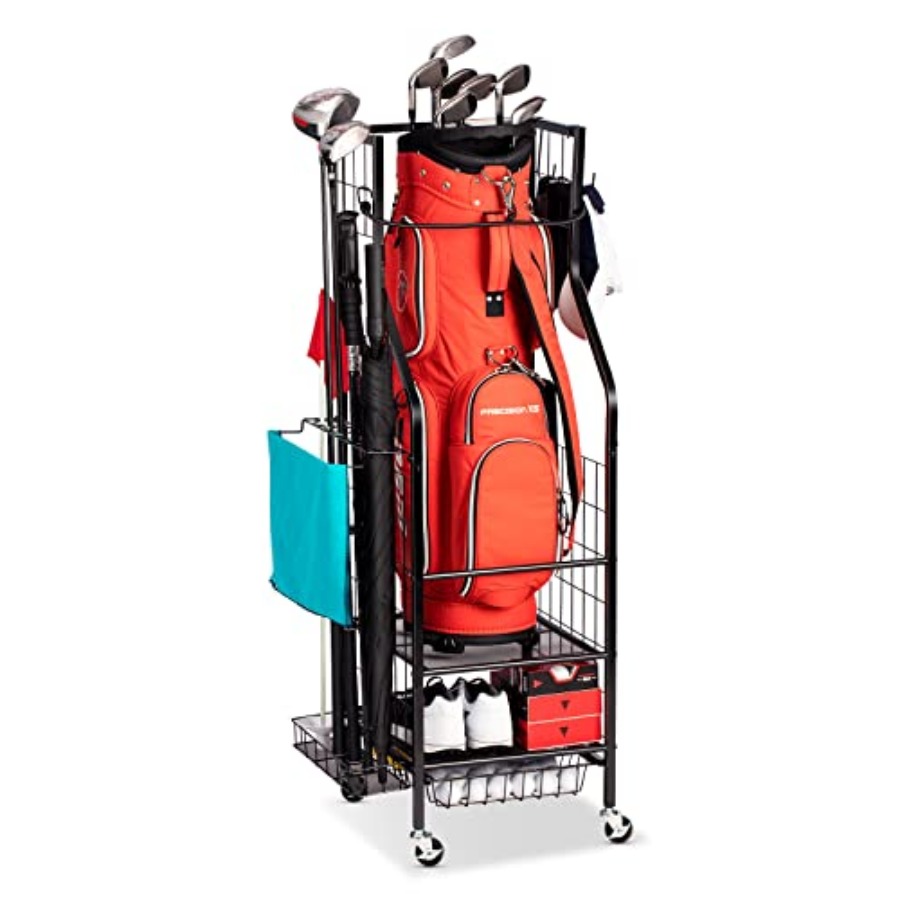 Golf Equipment Organizer For Garage - Golf Bags Storage Garage Organizer -