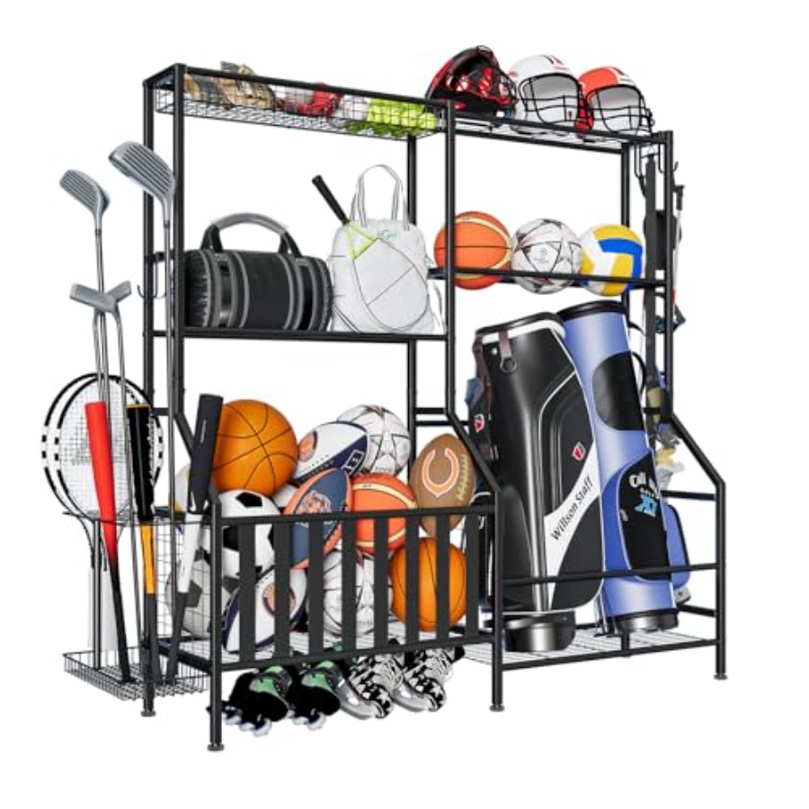 Golf Equipment Organizer For Garage - Sports Equipment Organizer Heavy Duty Golf