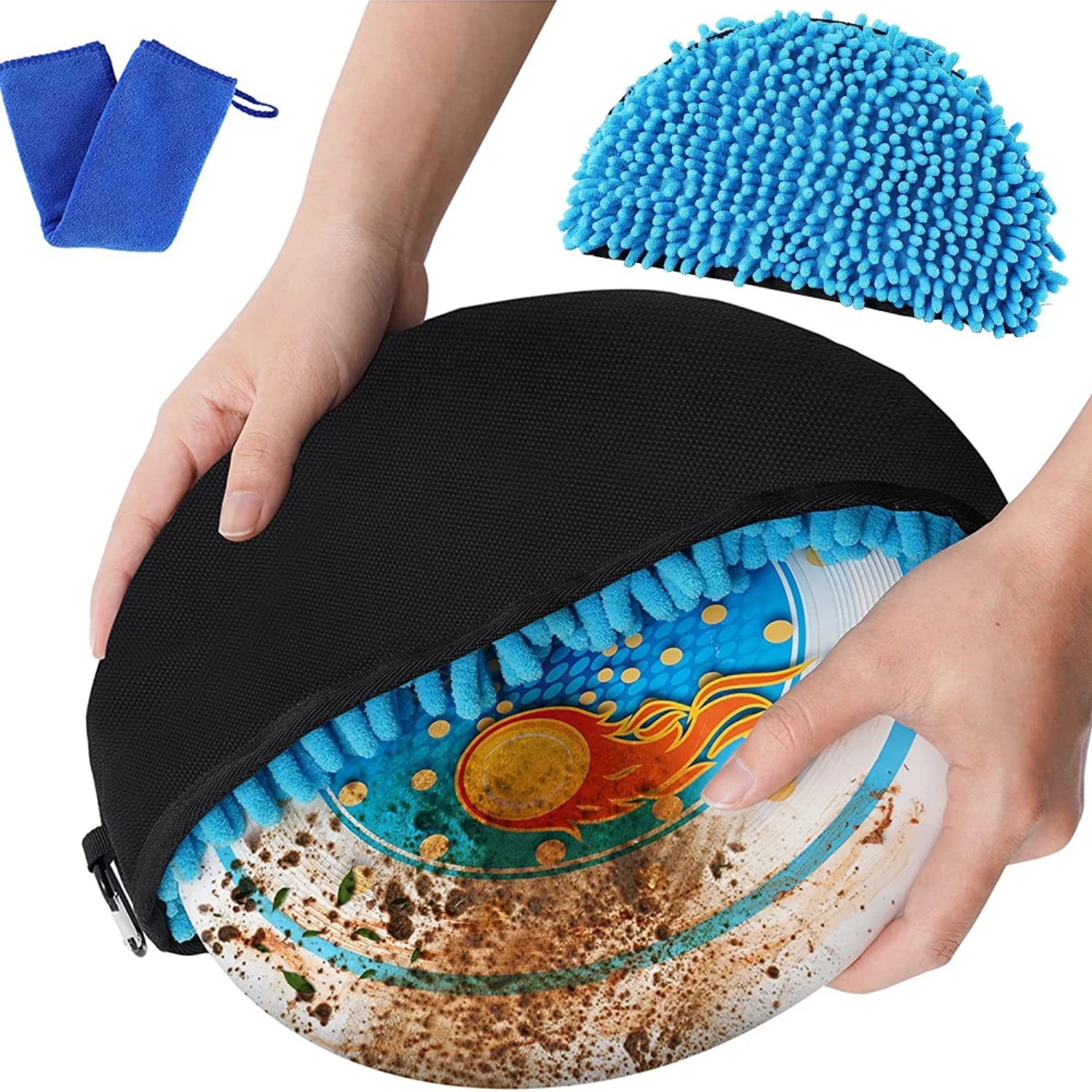 Golf Towel Waffle - Flying Disc Cleaning Tool with Microfiber