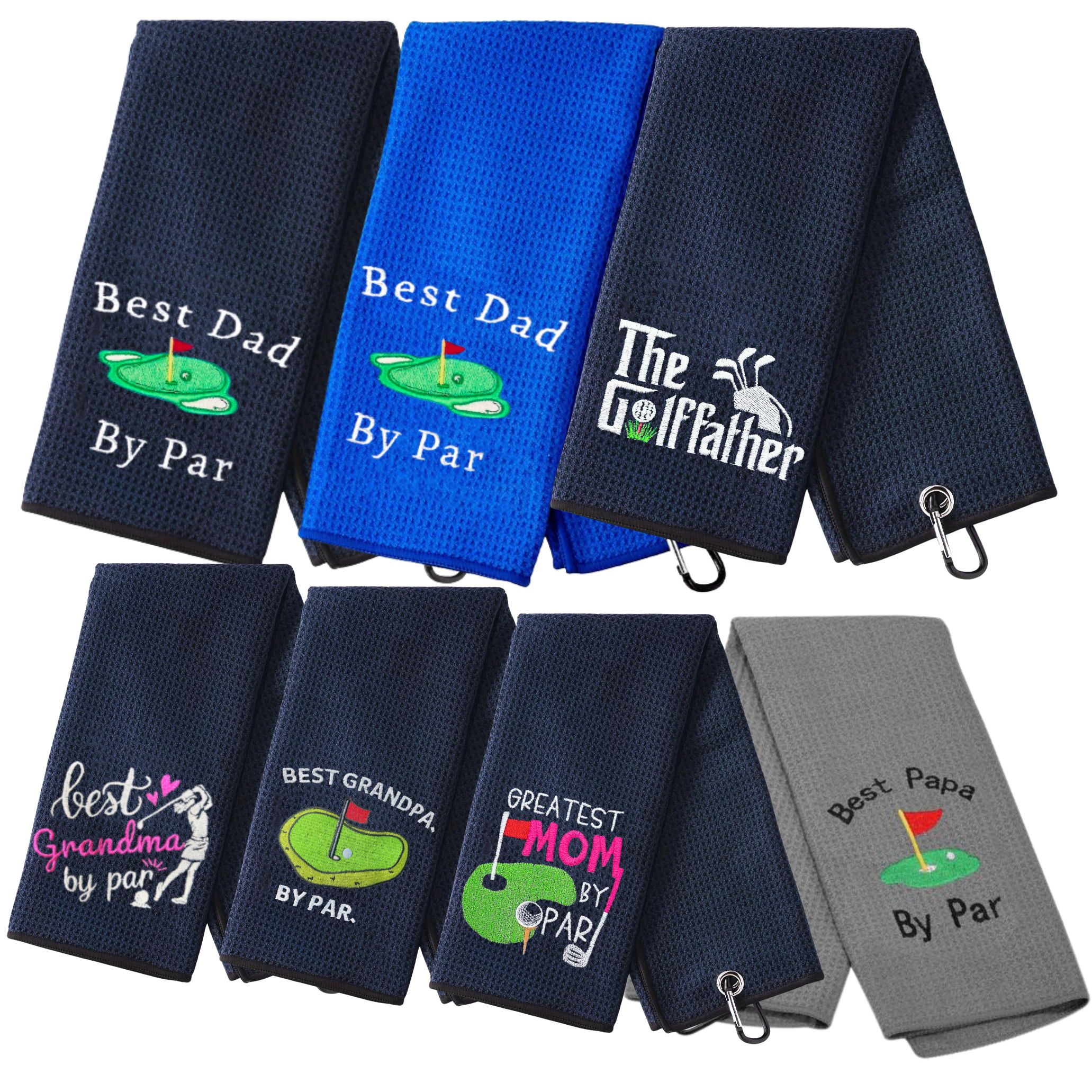 Golf Towel Waffle - Best Dad Microfiber Premium Golf Towel,