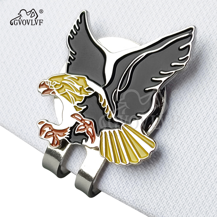 Ball Marker Set - 1pc Yellow Eagle Golf Hat Clip