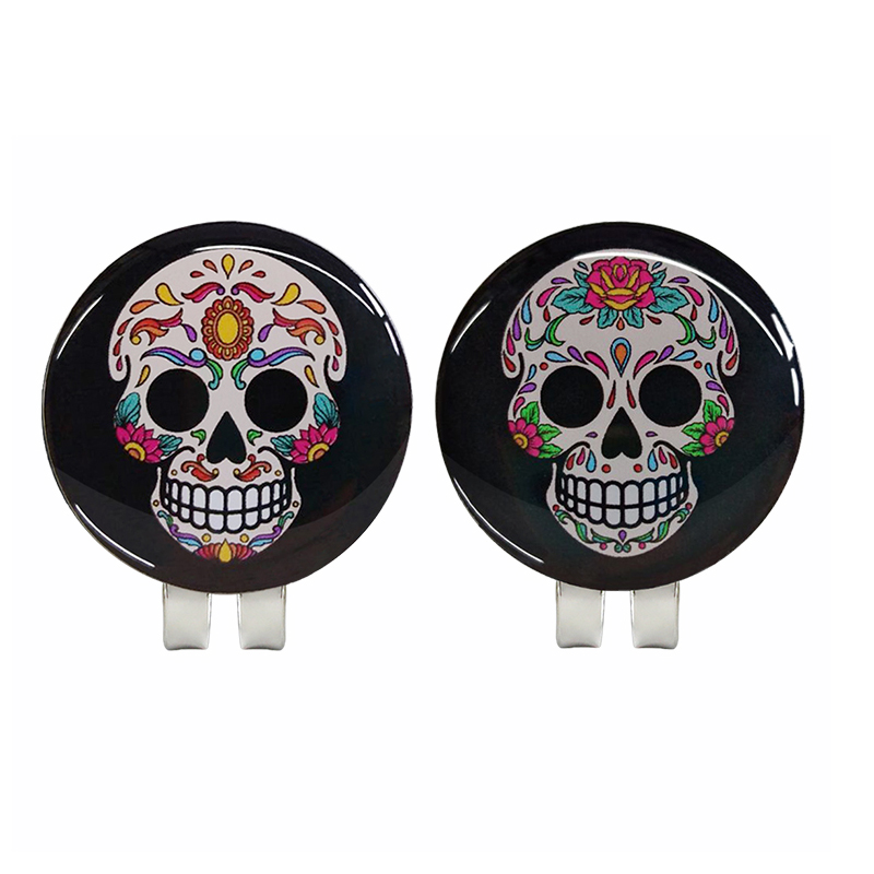 Ball Marker Set - New Black Skull Golf Ball Marker