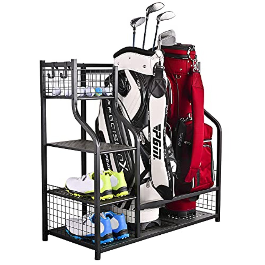 Golf Bag Garage Storage Organi – обзор и цена Golf Equipment Organizer For Garage