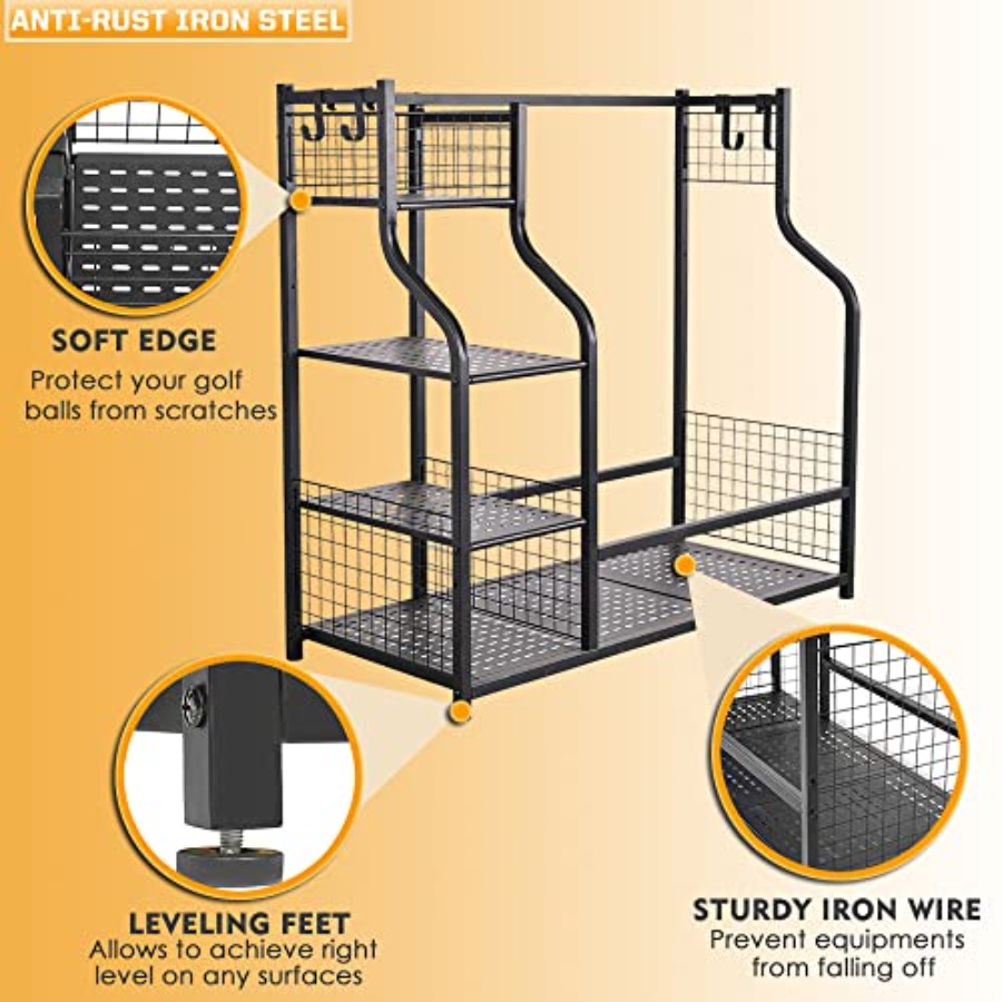 Golf Bag Garage Storage Organi – обзор и цена Golf Equipment Organizer For Garage