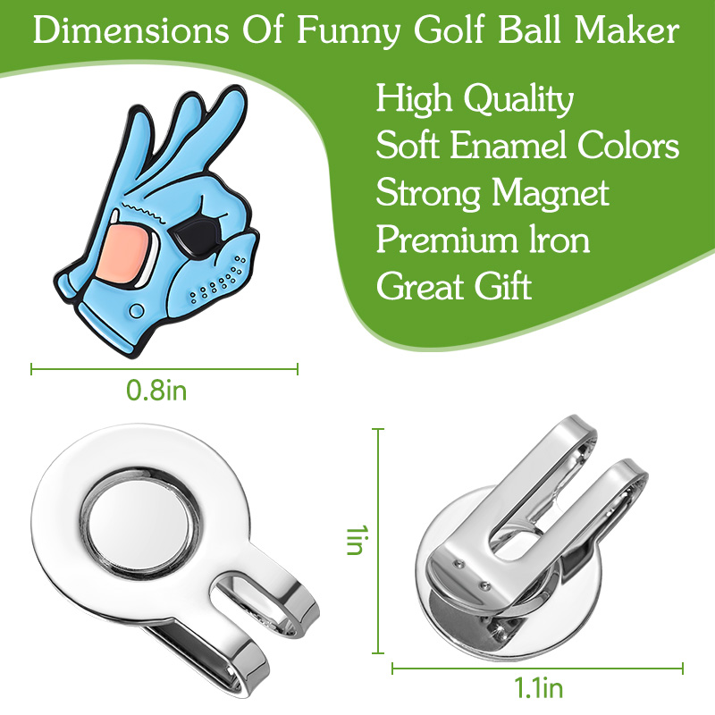 OK Sign Golf Hat Clip Ball Mar – обзор и цена Ball Marker Set