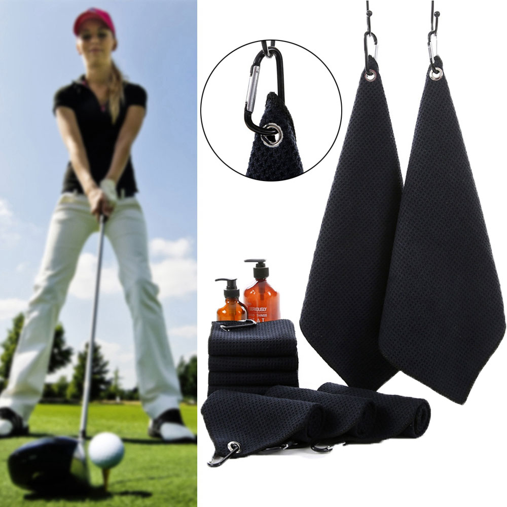 Black Microfiber Cotton Golf T – обзор и цена Golf Towel Waffle