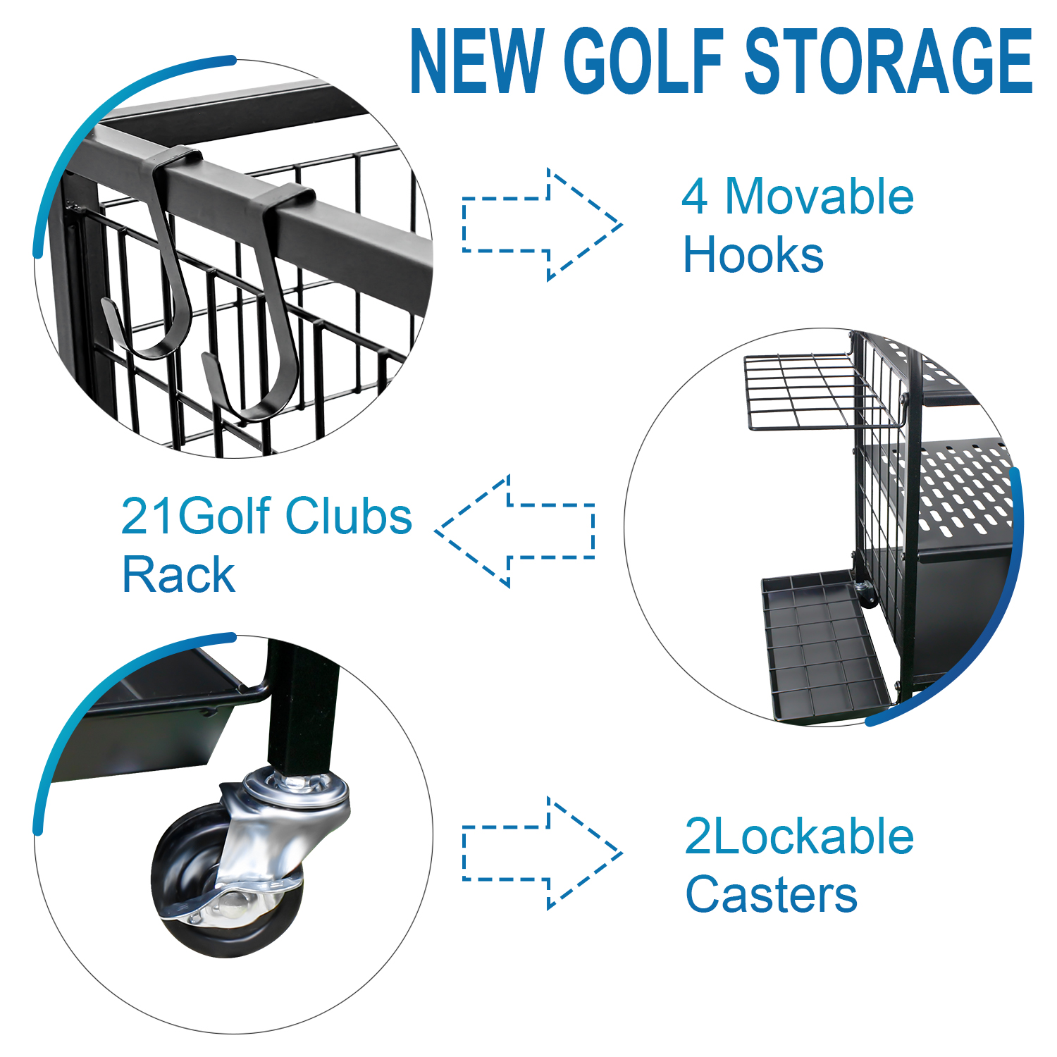Golf Bag Storage Garage Organi – обзор и цена Golf Equipment Organizer For Garage