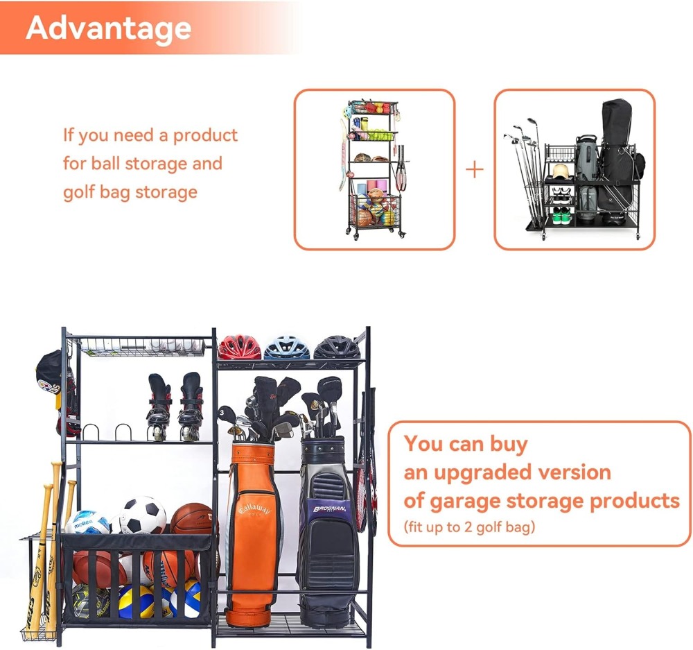 Garage Sports Equipment Organi – обзор и цена Golf Equipment Organizer For Garage