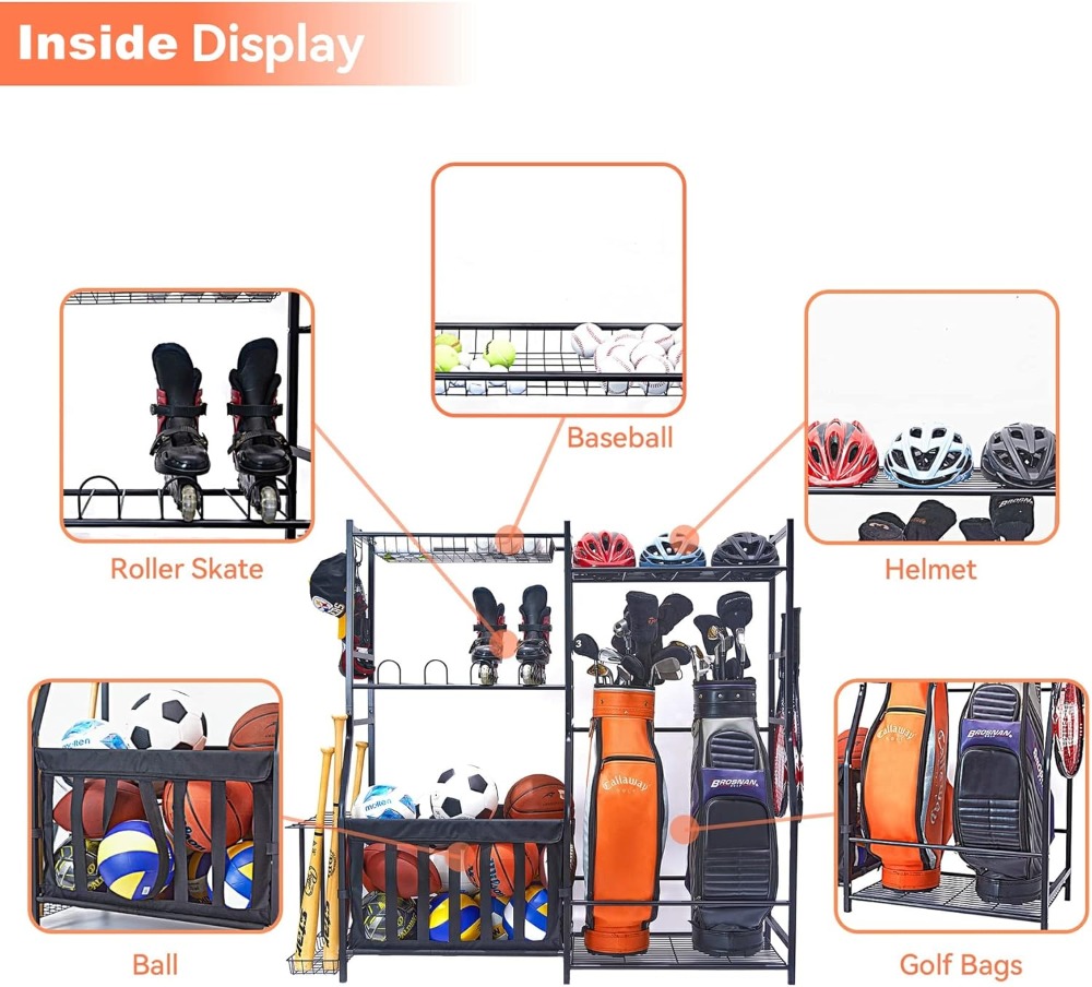 Garage Sports Equipment Organi – обзор и цена Golf Equipment Organizer For Garage