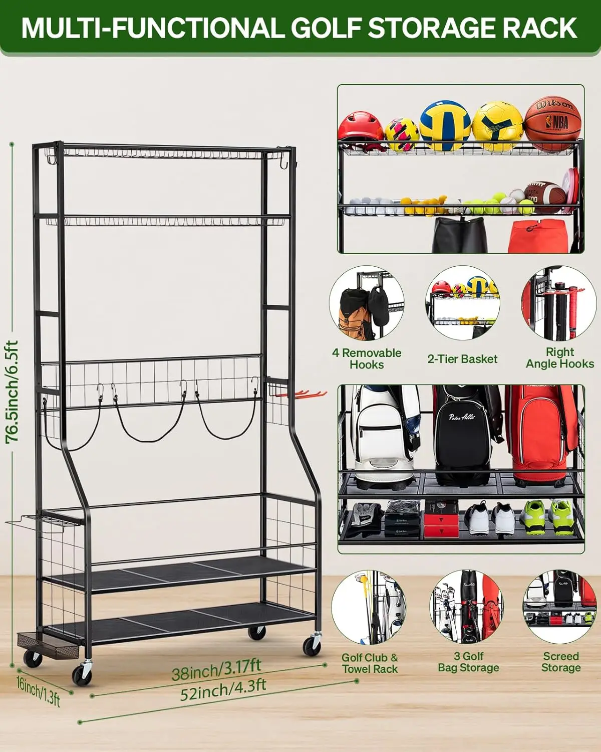 Activity priceGolf Bag Storage – обзор и цена Golf Equipment Organizer For Garage