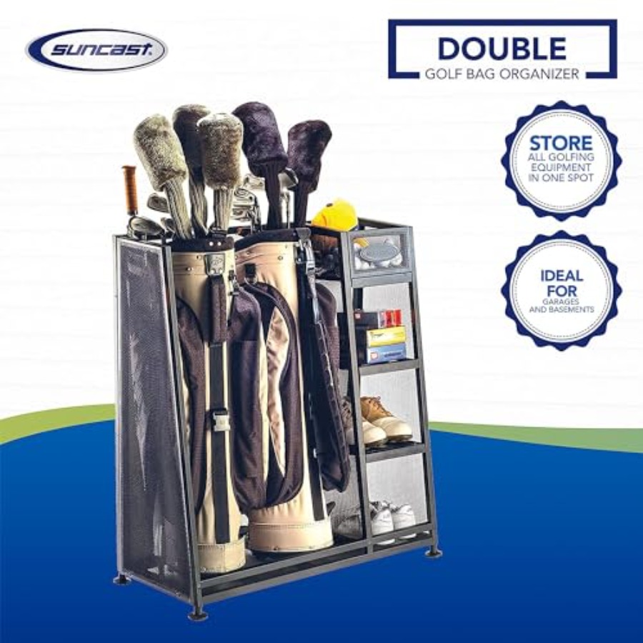 Heavy-duty metal golf bag and  – обзор и цена Golf Equipment Organizer For Garage