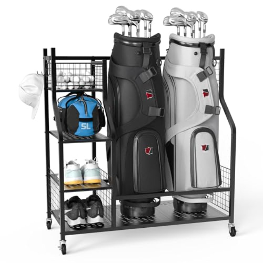Golf Bag Storage Garage Organi – обзор и цена Golf Equipment Organizer For Garage