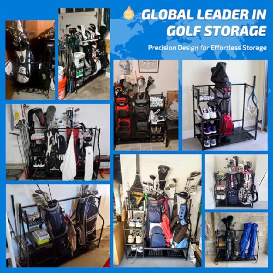 Golf Bag Storage Garage Organi – обзор и цена Golf Equipment Organizer For Garage