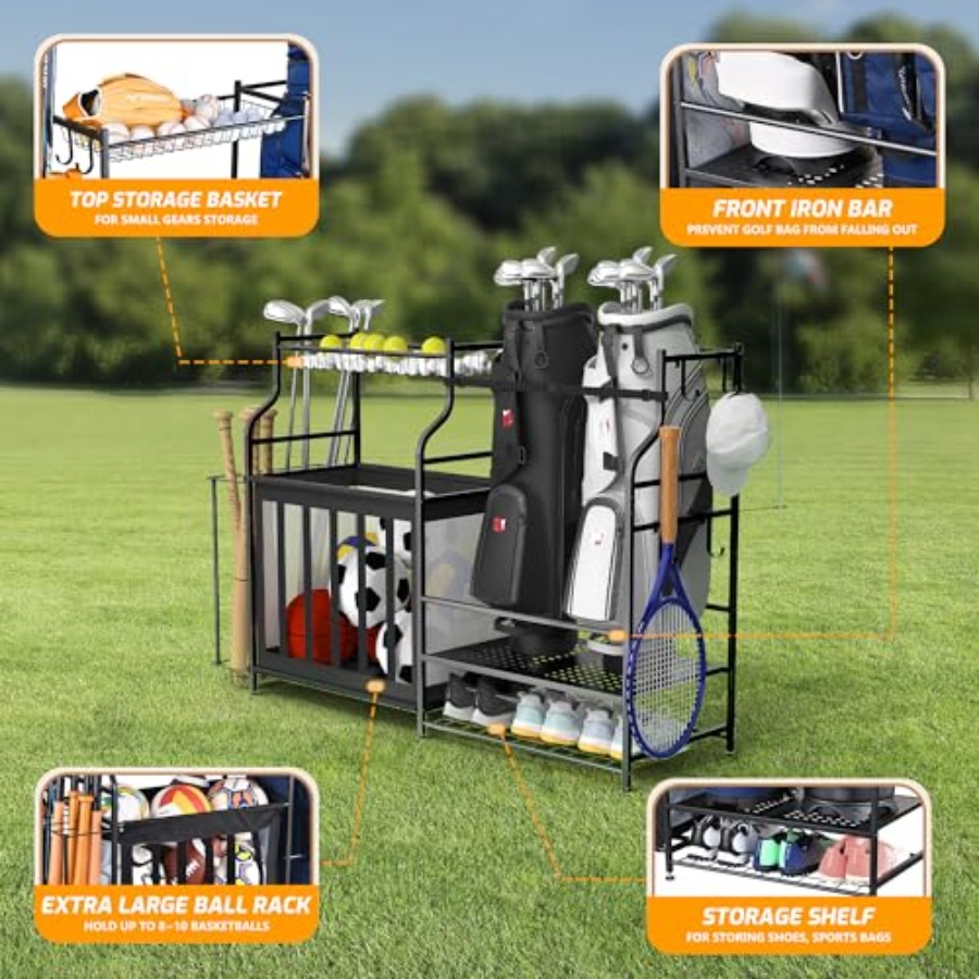 Sports Equipment Organizer Rac – обзор и цена Golf Equipment Organizer For Garage