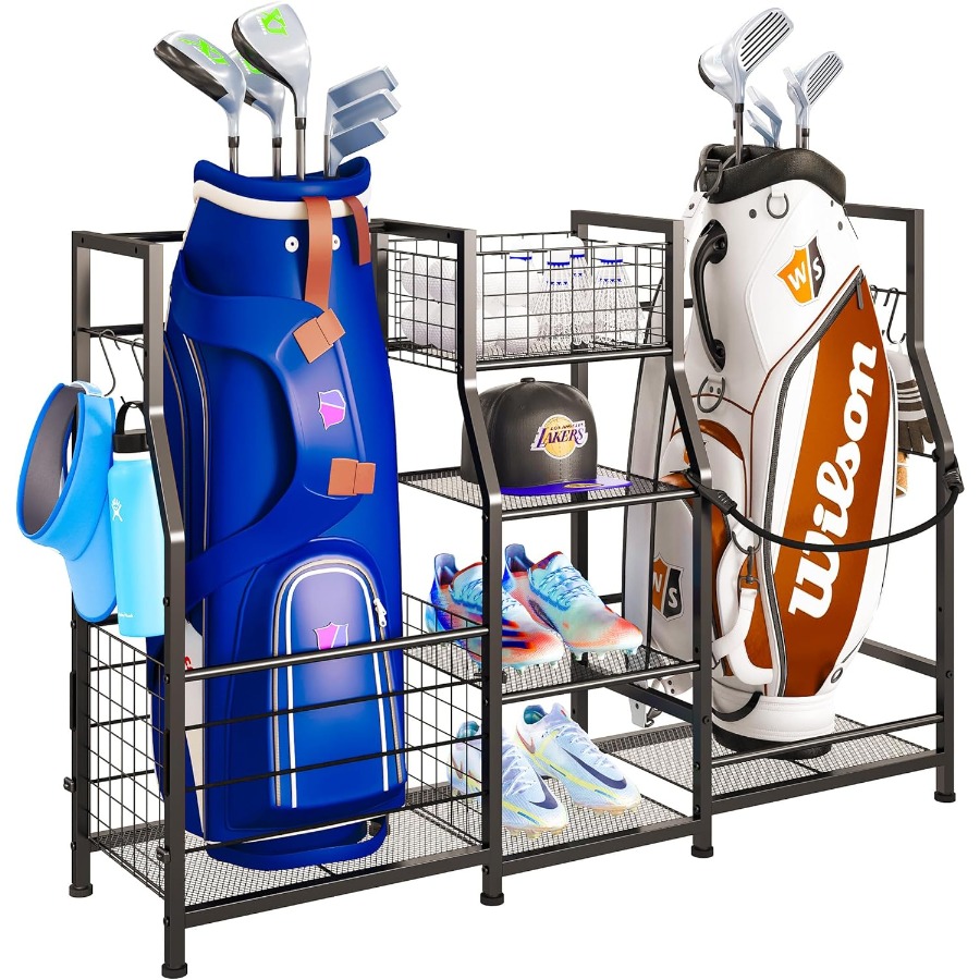 Golf Bag Stand Garage Storage  – обзор и цена Golf Equipment Organizer For Garage