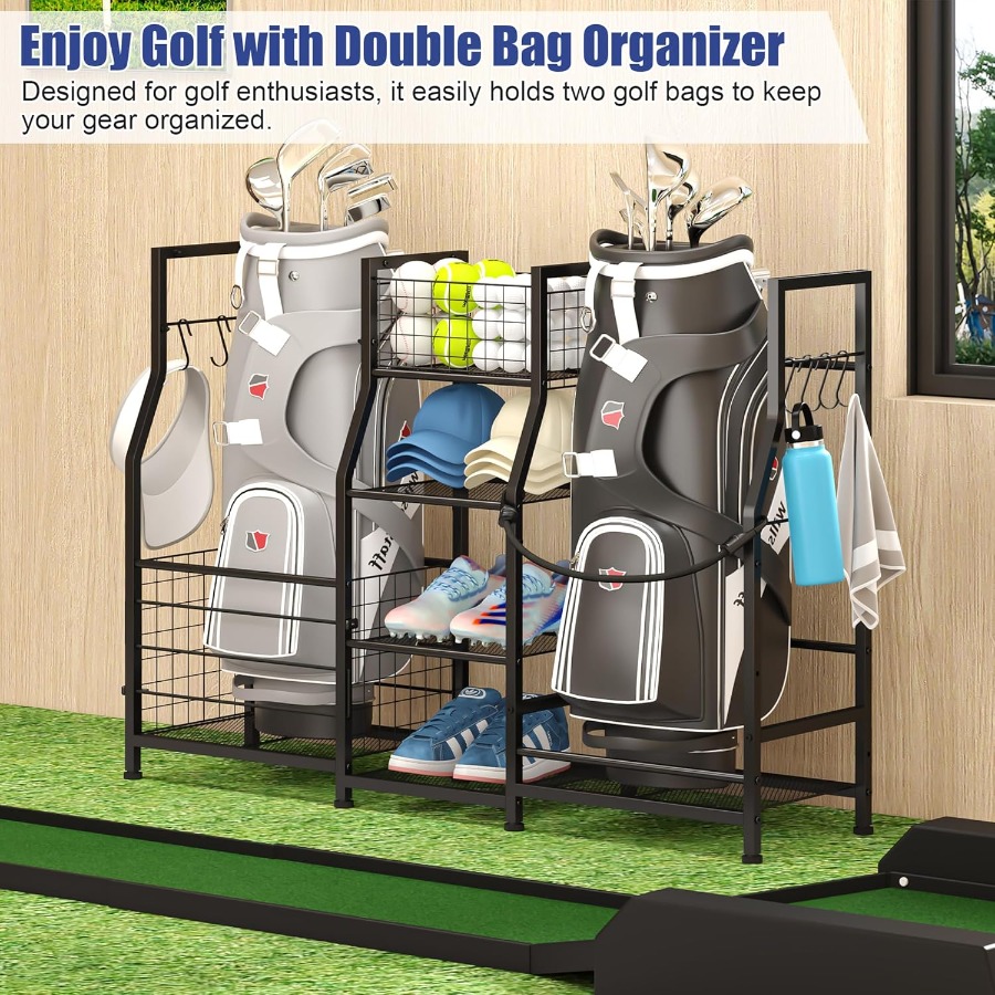 Golf Bag Stand Garage Storage  – обзор и цена Golf Equipment Organizer For Garage