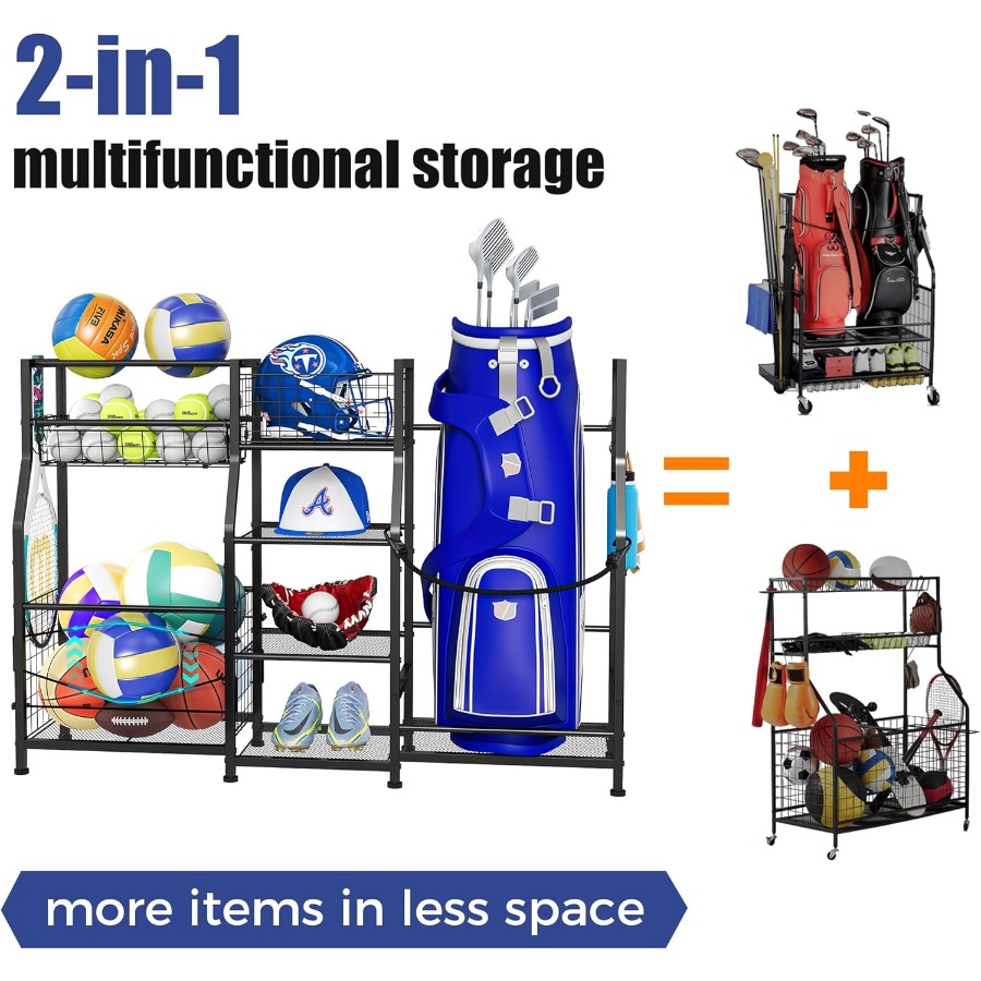 Golf Bag Stand Garage Storage  – обзор и цена Golf Equipment Organizer For Garage