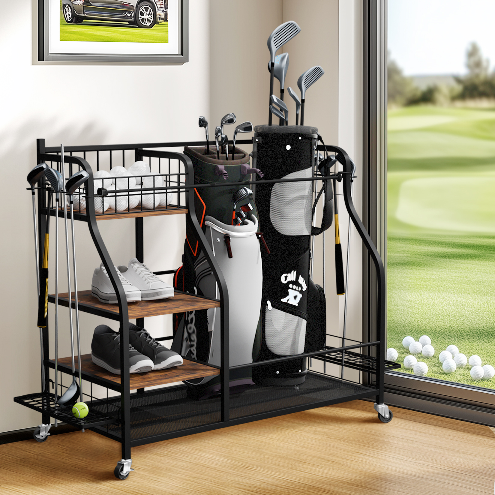 Golf Storage Garage Organizer  – обзор и цена Golf Equipment Organizer For Garage
