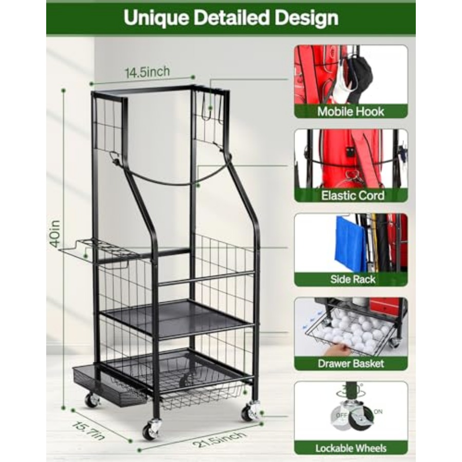 Golf Bags Storage Garage Organ – обзор и цена Golf Equipment Organizer For Garage