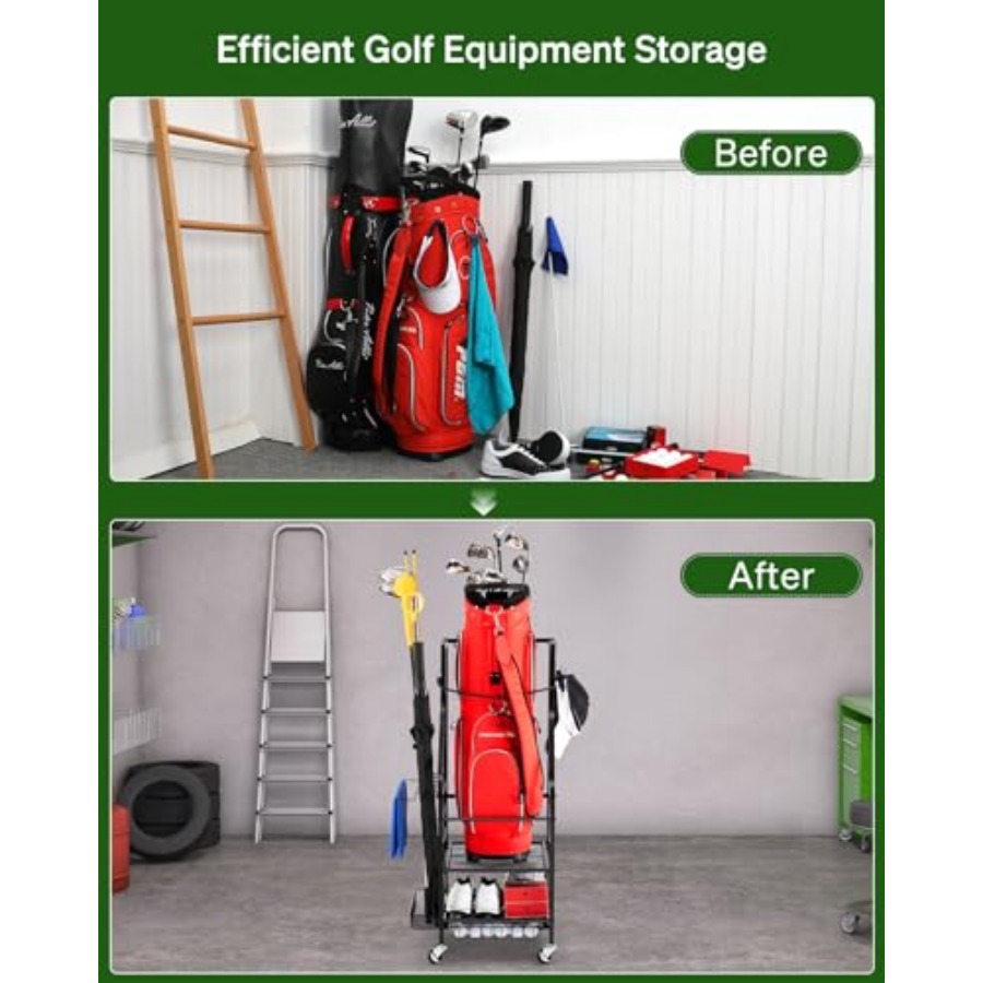 Golf Bags Storage Garage Organ – обзор и цена Golf Equipment Organizer For Garage