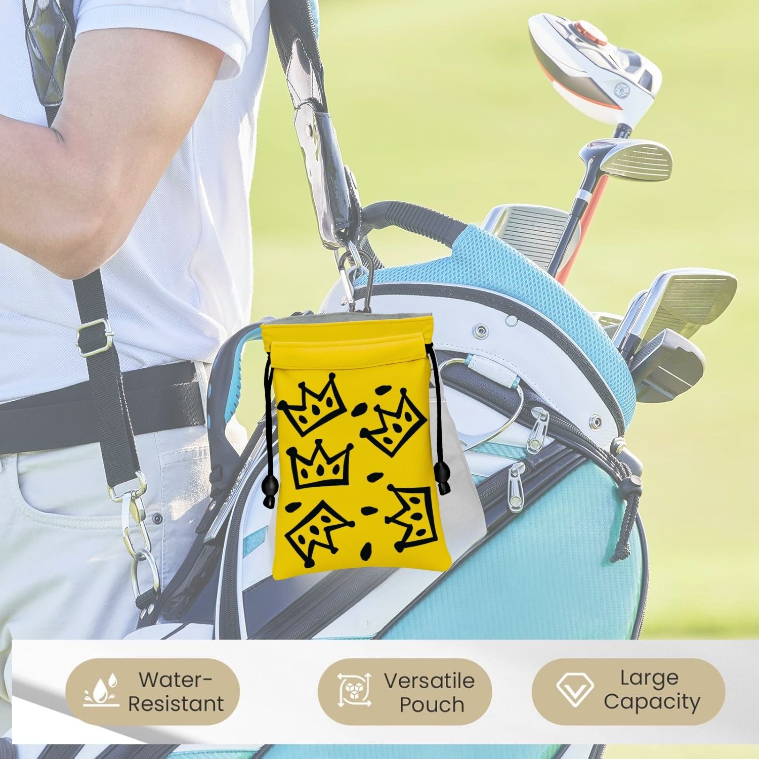 Crown Golf valuable item bag,  – обзор и цена Golf Towel Waffle