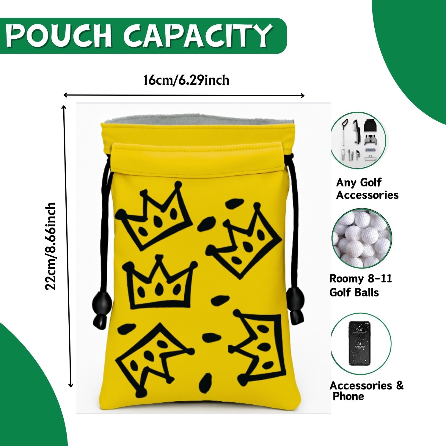 Crown Golf valuable item bag,  – обзор и цена Golf Towel Waffle