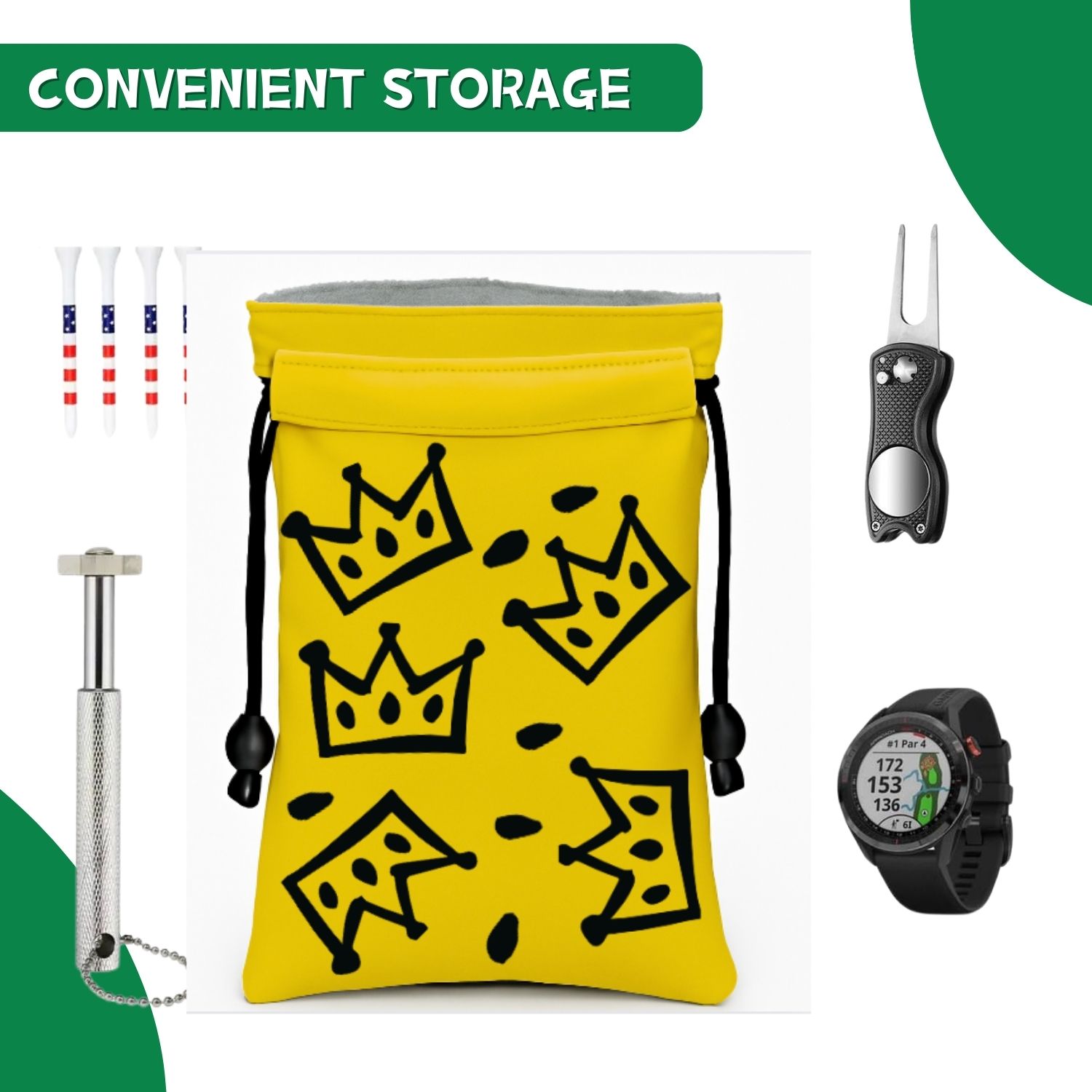Crown Golf valuable item bag,  – обзор и цена Golf Towel Waffle