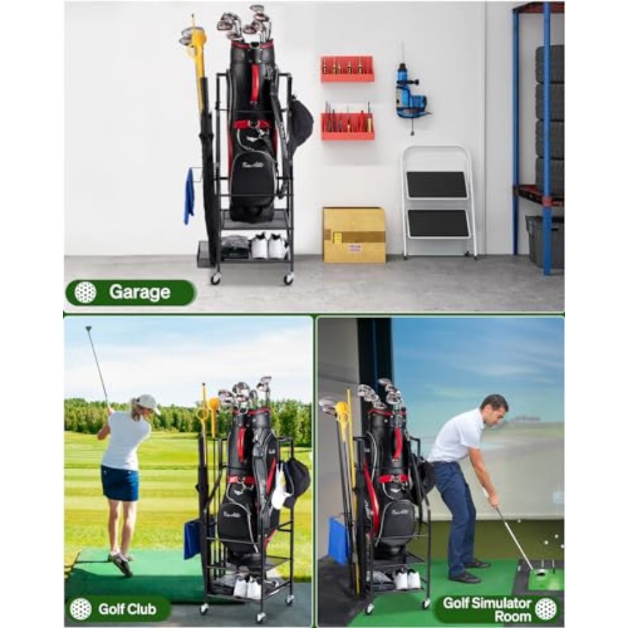 Golf Bags Storage Garage Organ – обзор и цена Golf Equipment Organizer For Garage