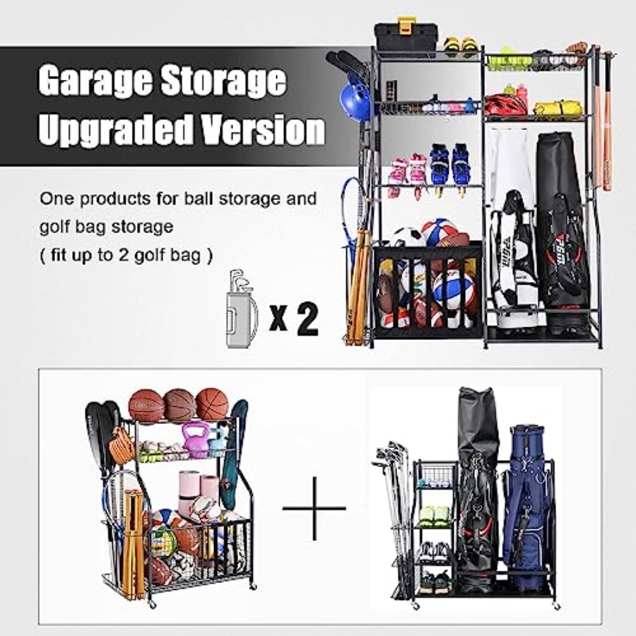 Garage Sports Equipment Storag – обзор и цена Golf Equipment Organizer For Garage