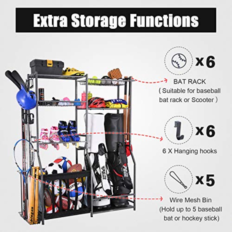 Garage Sports Equipment Storag – обзор и цена Golf Equipment Organizer For Garage