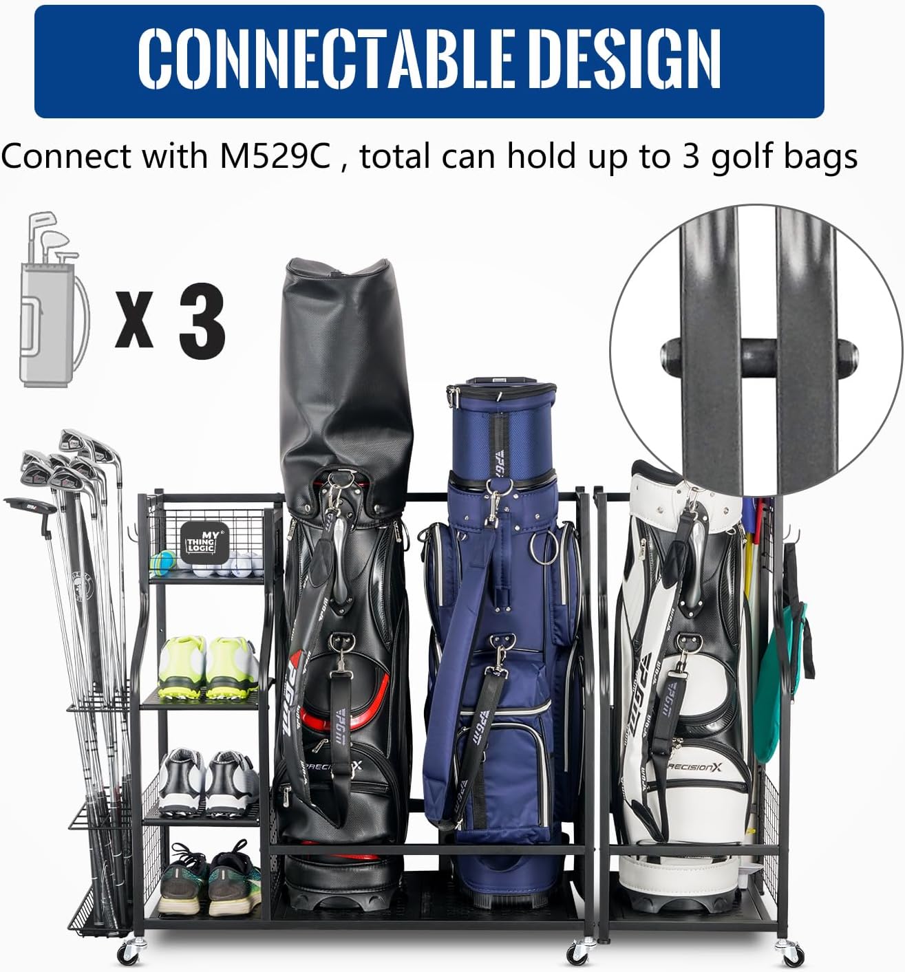 Golf Storage Garage Organizer, – обзор и цена Golf Equipment Organizer For Garage