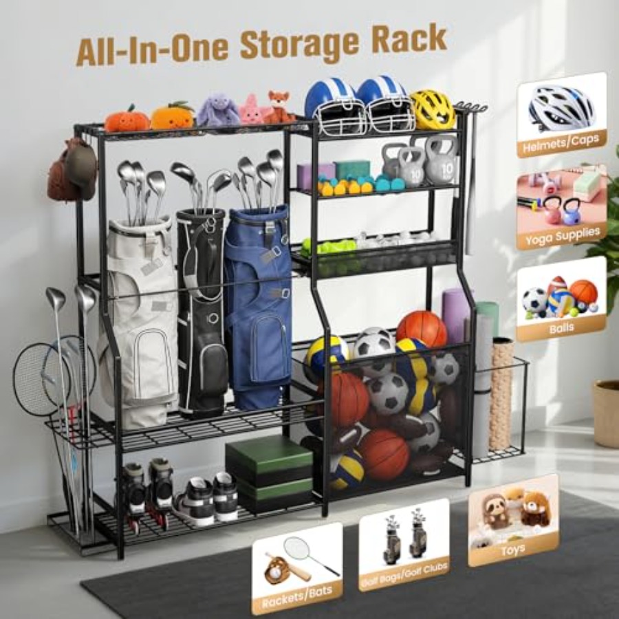 Garage Sports Equipment Organi – обзор и цена Golf Equipment Organizer For Garage