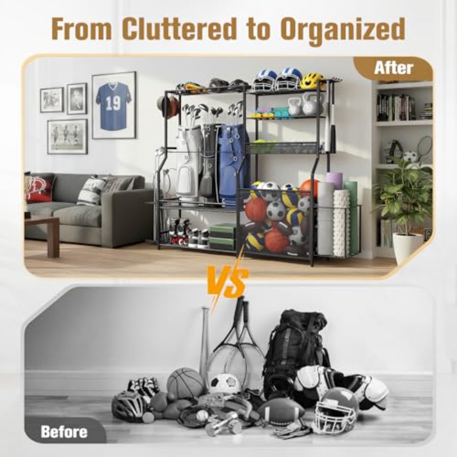 Garage Sports Equipment Organi – обзор и цена Golf Equipment Organizer For Garage