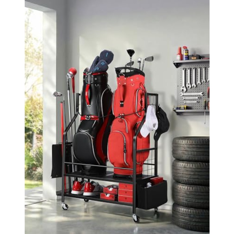 Golf Bag Storage Garage Organi – обзор и цена Golf Equipment Organizer For Garage