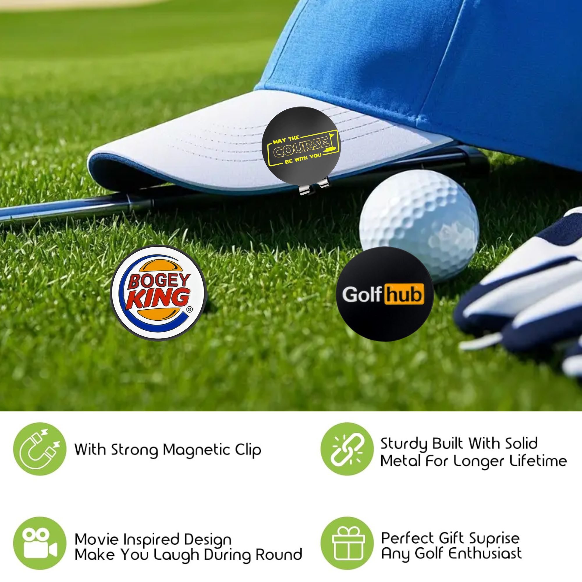 3 Pcs Funny Golf Ball Markers  – обзор и цена Ball Marker Set