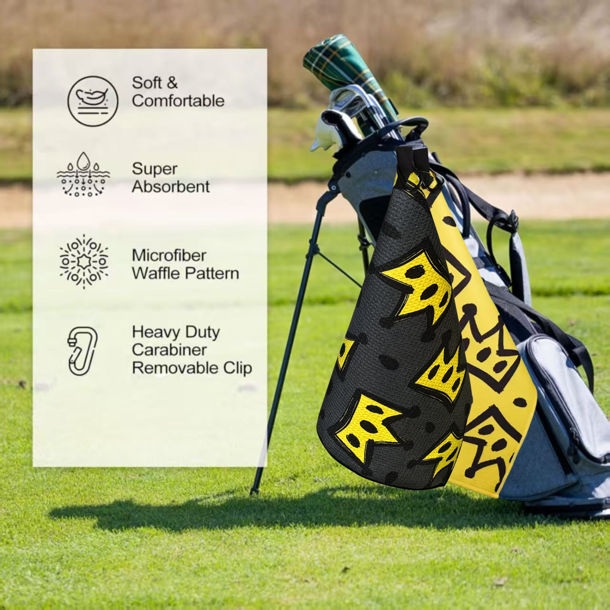 2pcs King Crown Large Golf Tow – обзор и цена Golf Towel Waffle