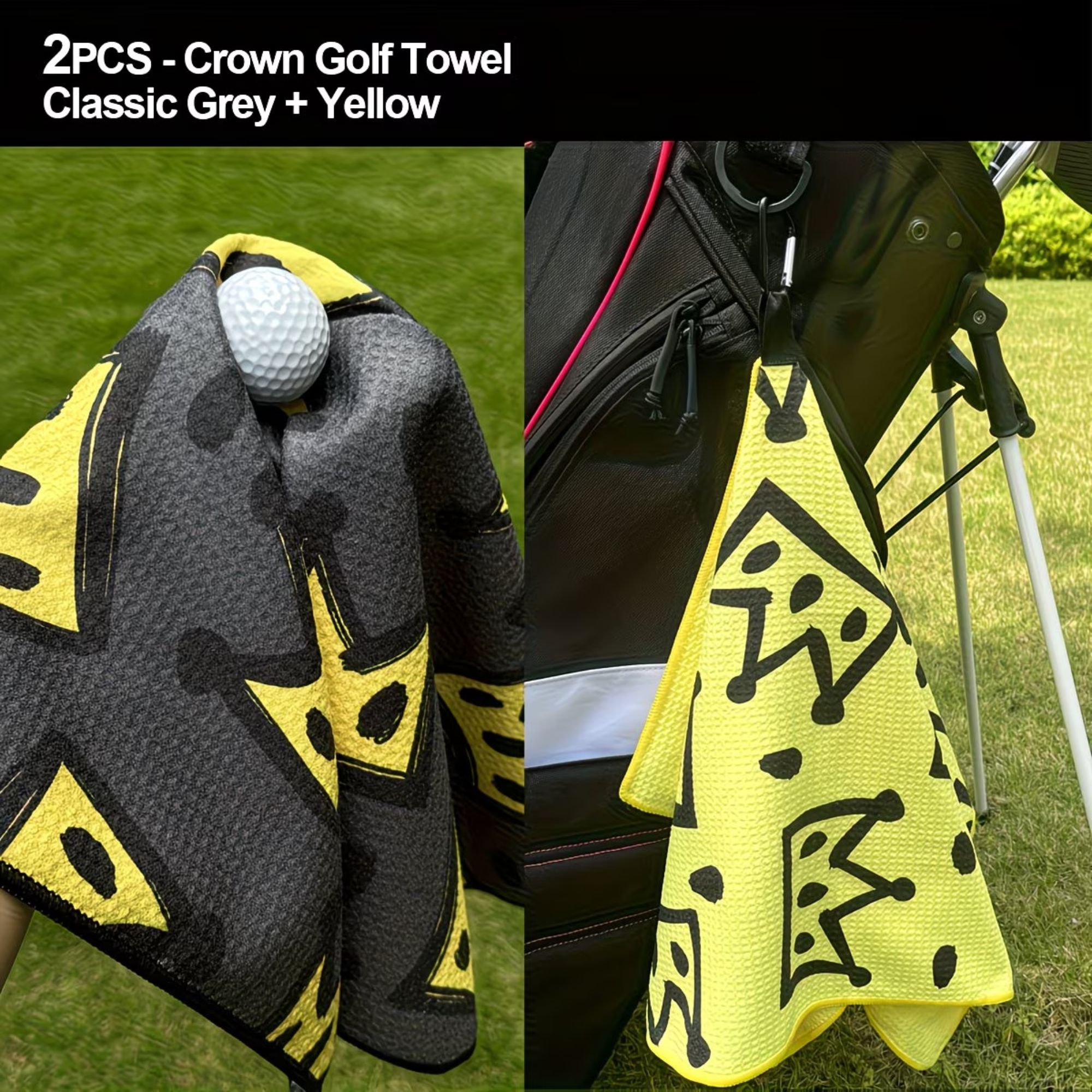 2pcs King Crown Large Golf Tow – обзор и цена Golf Towel Waffle