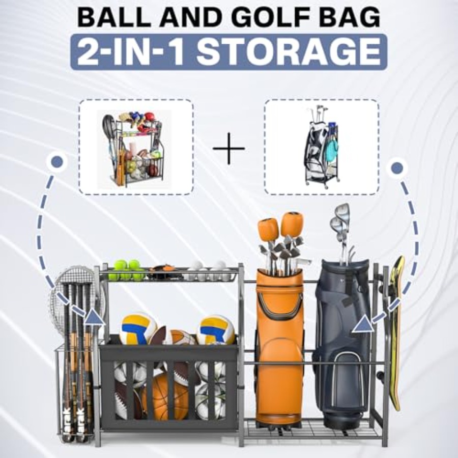 Garage Sports Equipment Organi – обзор и цена Golf Equipment Organizer For Garage