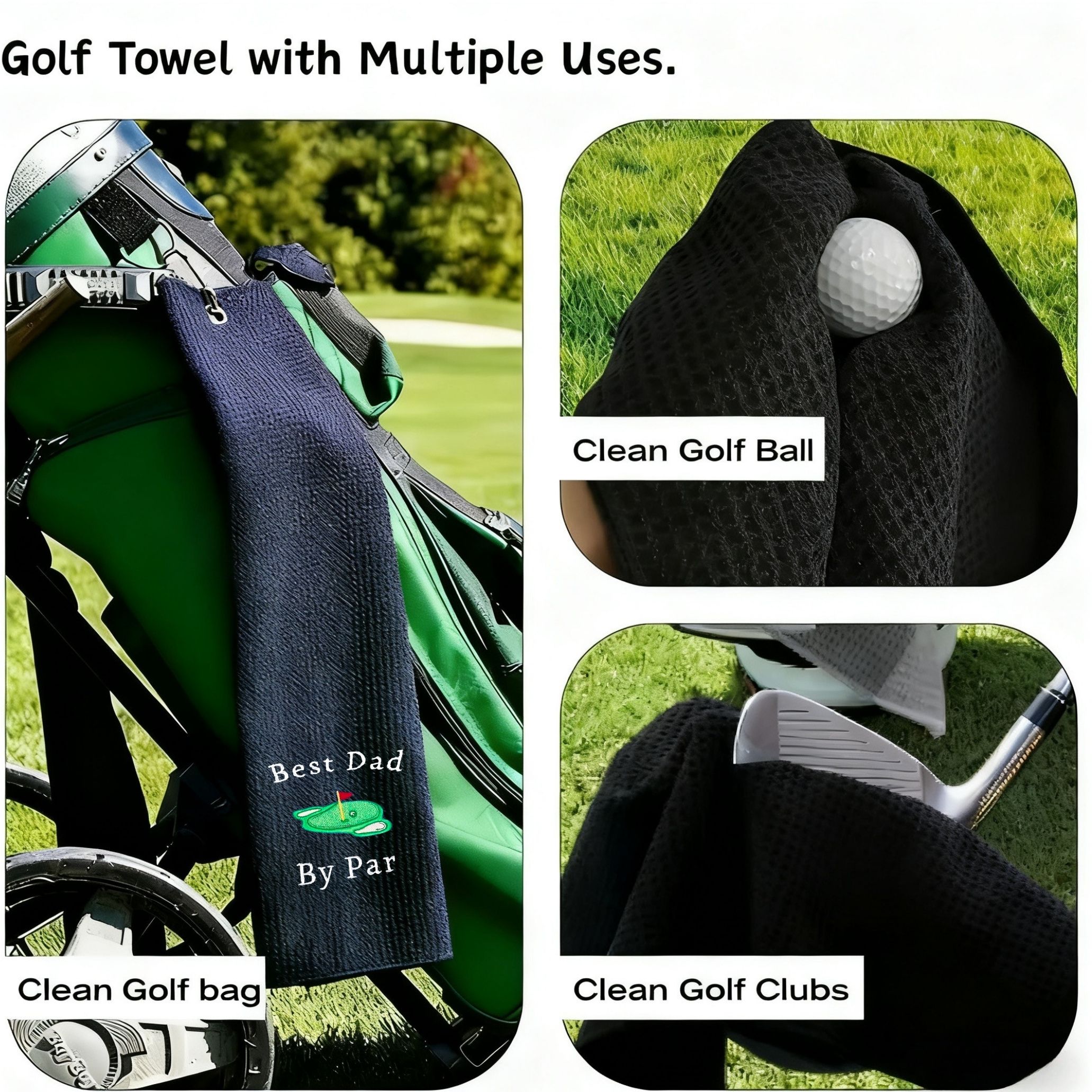 Best Dad Microfiber Premium Go – обзор и цена Golf Towel Waffle