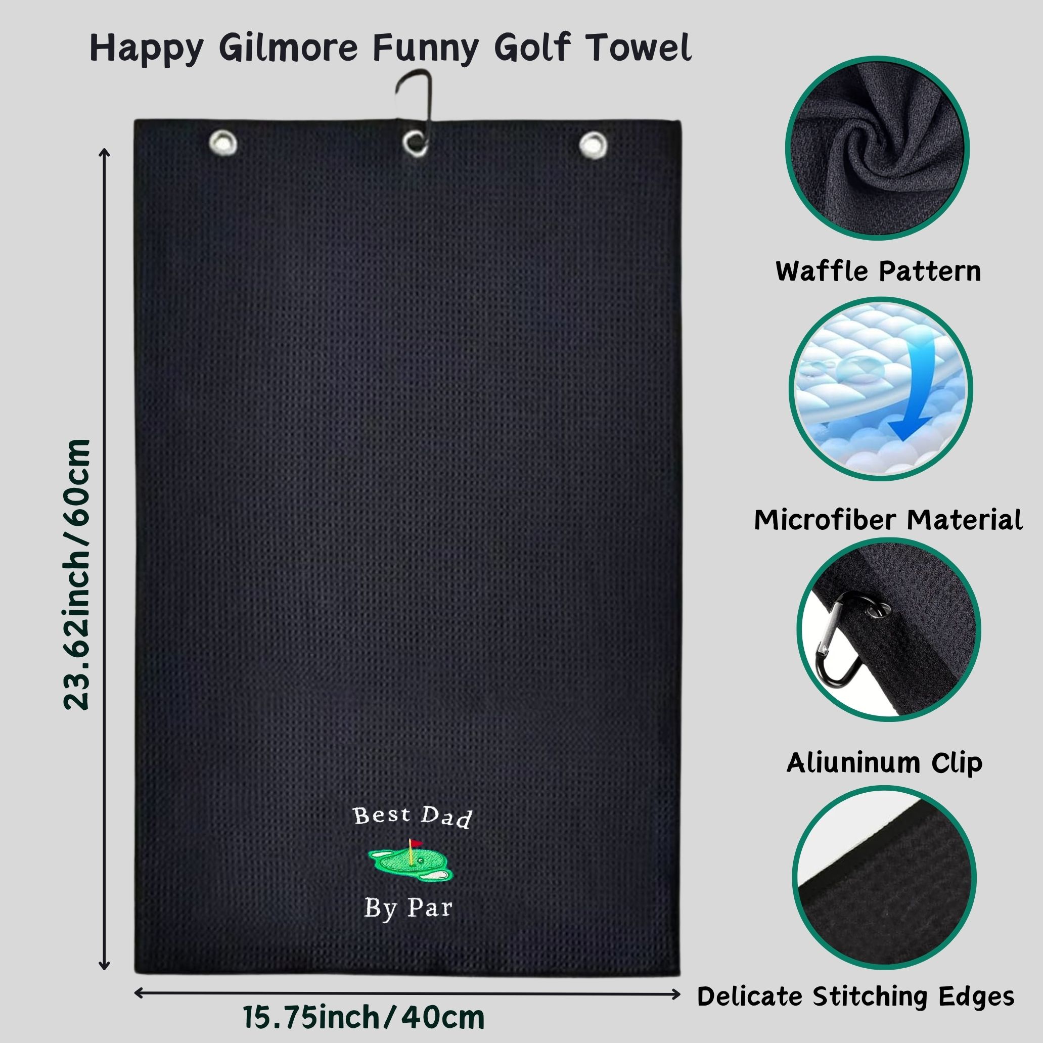 Best Dad Microfiber Premium Go – обзор и цена Golf Towel Waffle