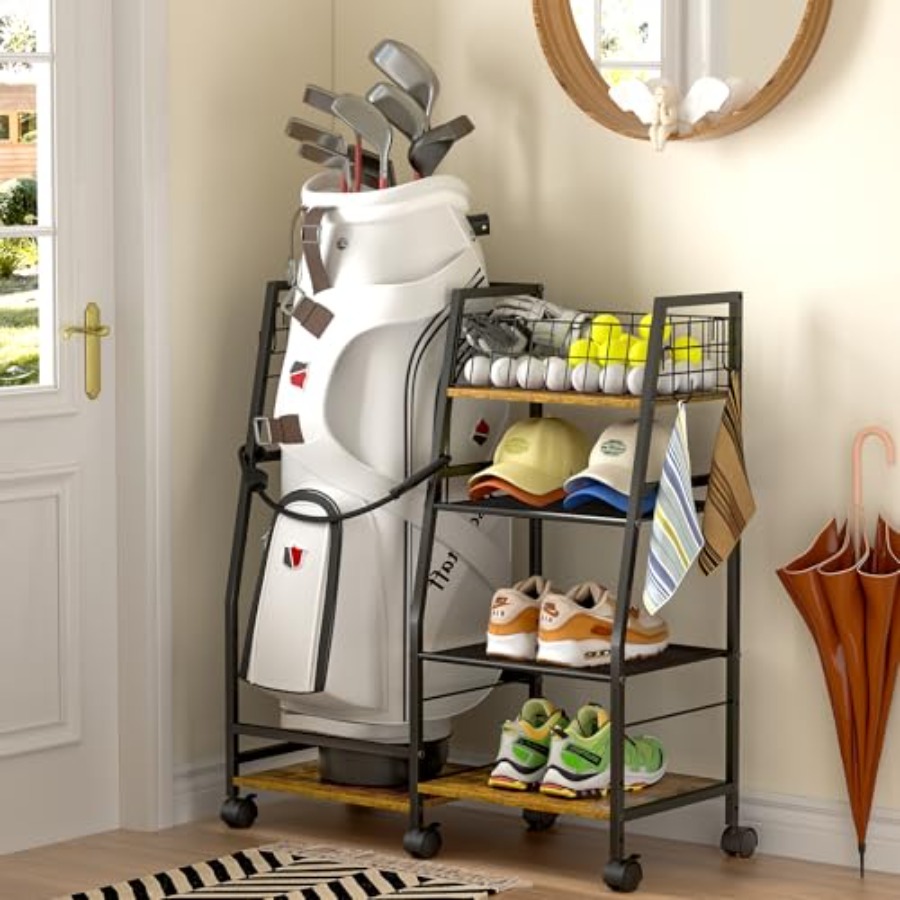 Golf Bag Garage Storage Rack w – обзор и цена Golf Equipment Organizer For Garage