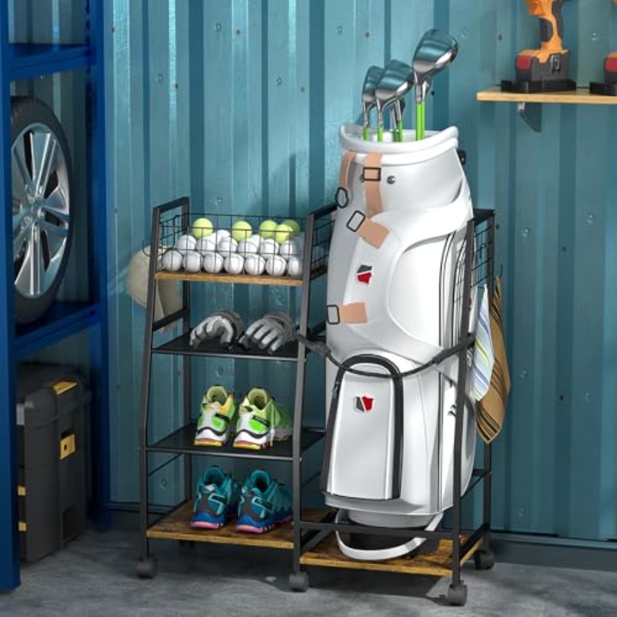 Golf Bag Garage Storage Rack w – обзор и цена Golf Equipment Organizer For Garage