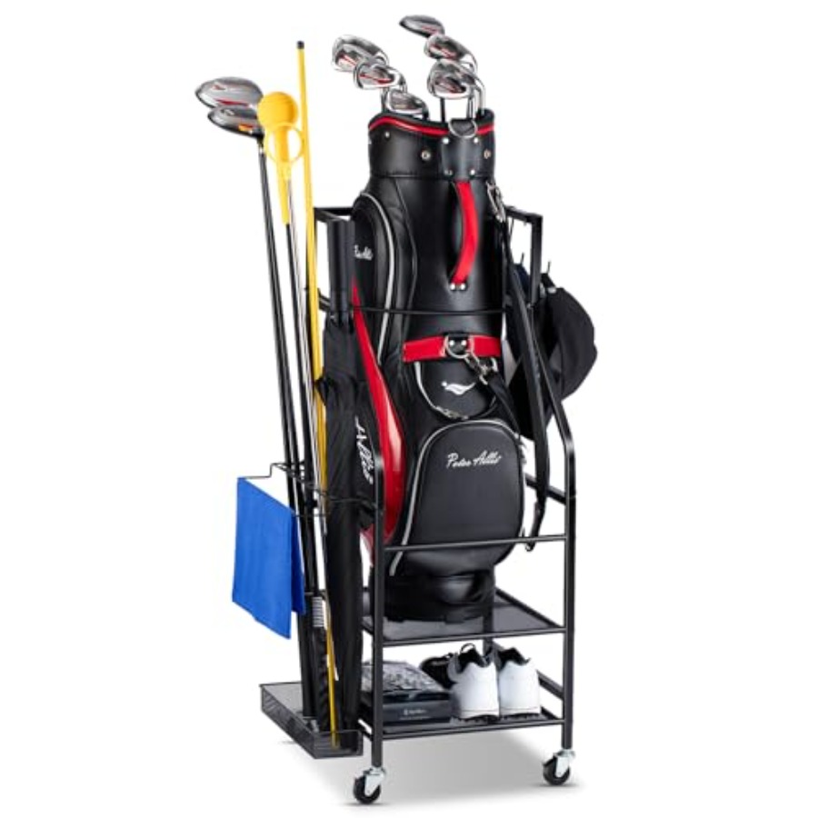 Golf Bags Storage Garage Organ – обзор и цена Golf Equipment Organizer For Garage